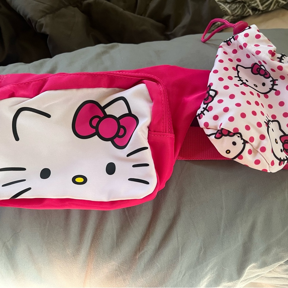 Hello Kitty Pink and White Belt Bag